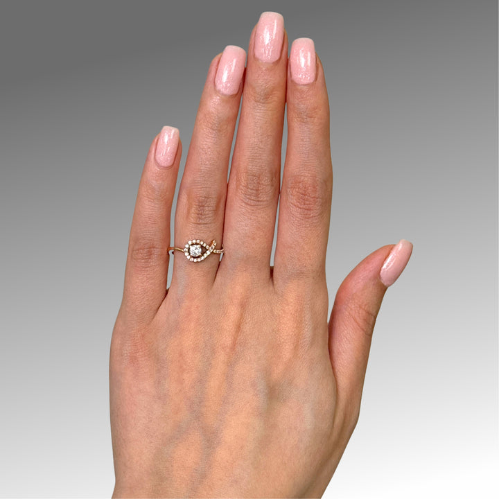 Ready to Ship  0.22ct I1/G natural Diamond Engagement Ring