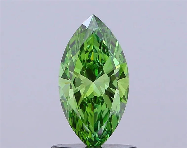 0.50ct Marquise Lab Grown Diamond (Colour Fancy Vivid Green, Clarity VS1, IGI Certified)