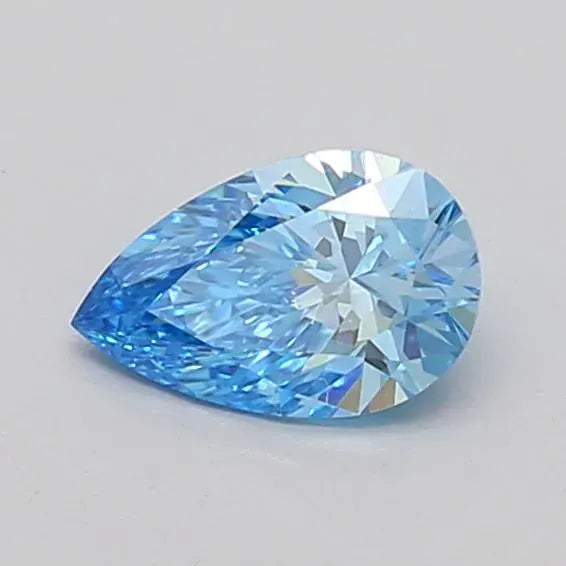 0.50ct Pear Lab Grown Diamond (Colour Fancy Vivid Blue, Clarity VS1, IGI Certified)