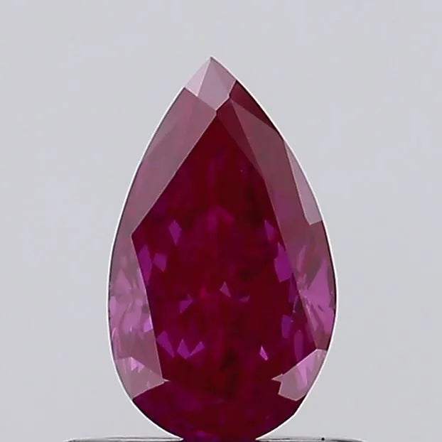 0.58ct Pear Lab Grown Diamond (Colour Fancy Vivid Purplish Pink, Clarity VS1, IGI Certified)