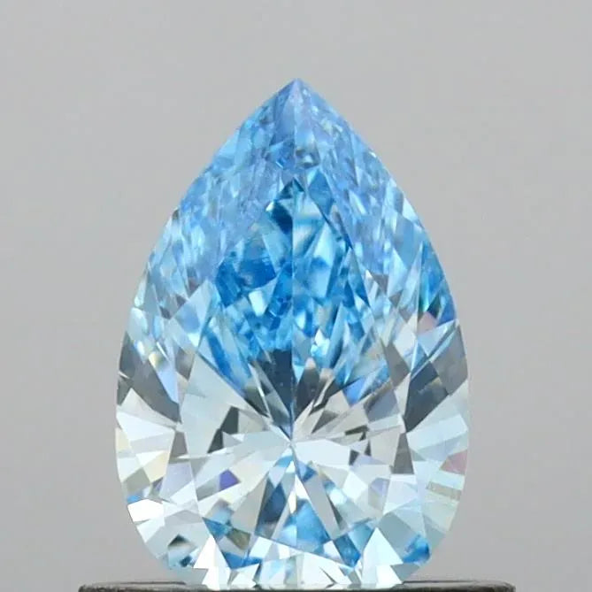 0.63ct Pear Lab Grown Diamond (Colour Fancy Vivid Blue, Clarity VS2, IGI Certified)