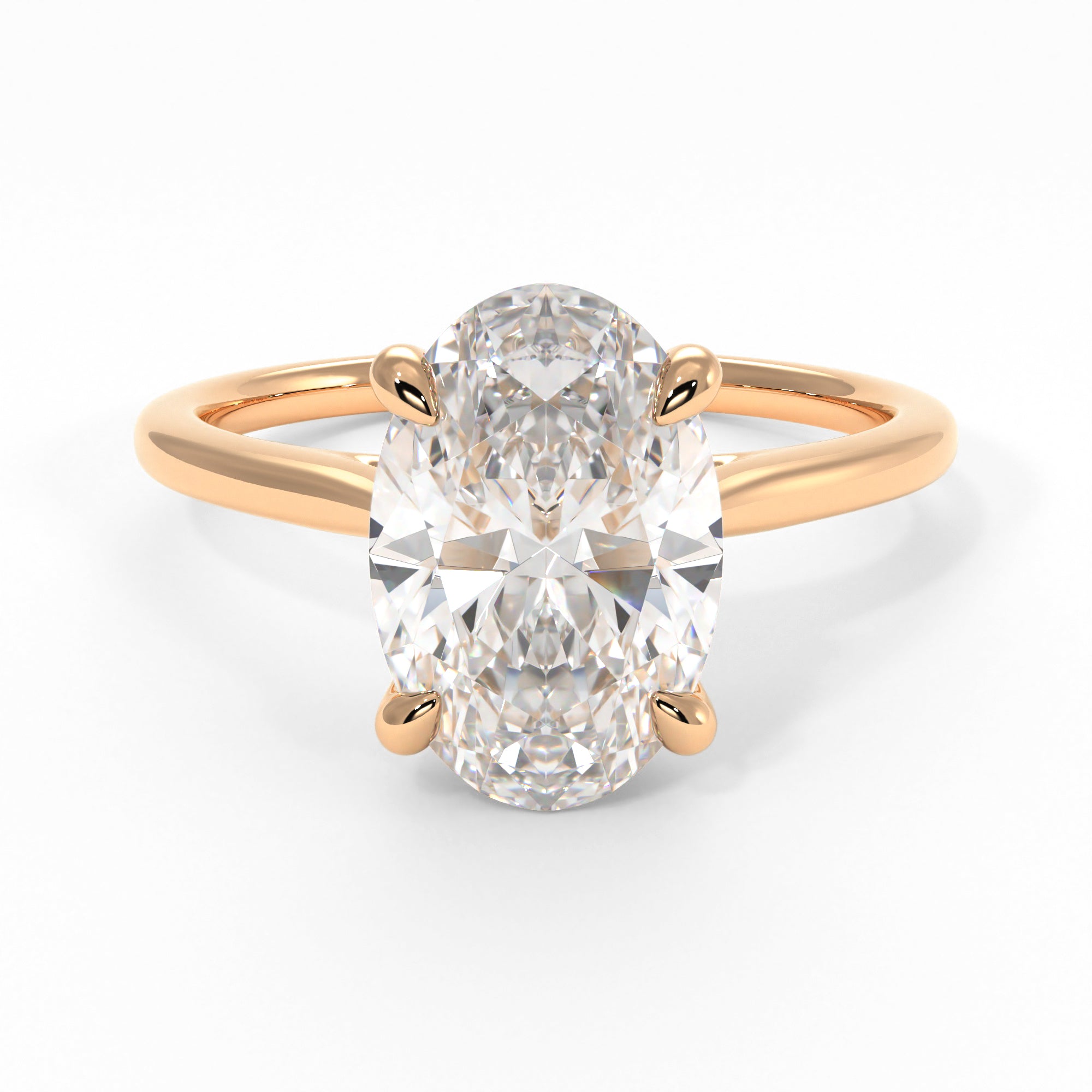 Claire oval Lab Created Diamond Engagement Ring AGI Design
