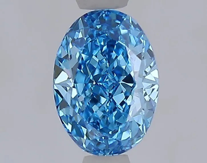 1.00ct Oval Lab Grown Diamond (Colour Fancy Vivid Blue, Clarity VVS1, IGI Certified)