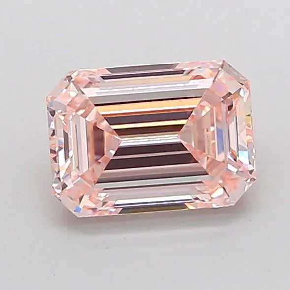 1.04ct Emerald Lab Grown Diamond (Colour Fancy Light Pink, Clarity VVS2, IGI Certified)