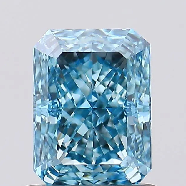 1.06ct Radiant Lab Grown Diamond (Colour Fancy Vivid Blue, Clarity VVS2, IGI Certified)