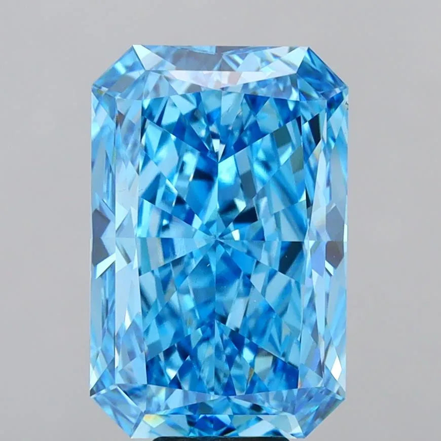 10.01ct Radiant Lab Grown Diamond (Colour Fancy Vivid Blue, Clarity VS1, IGI Certified)