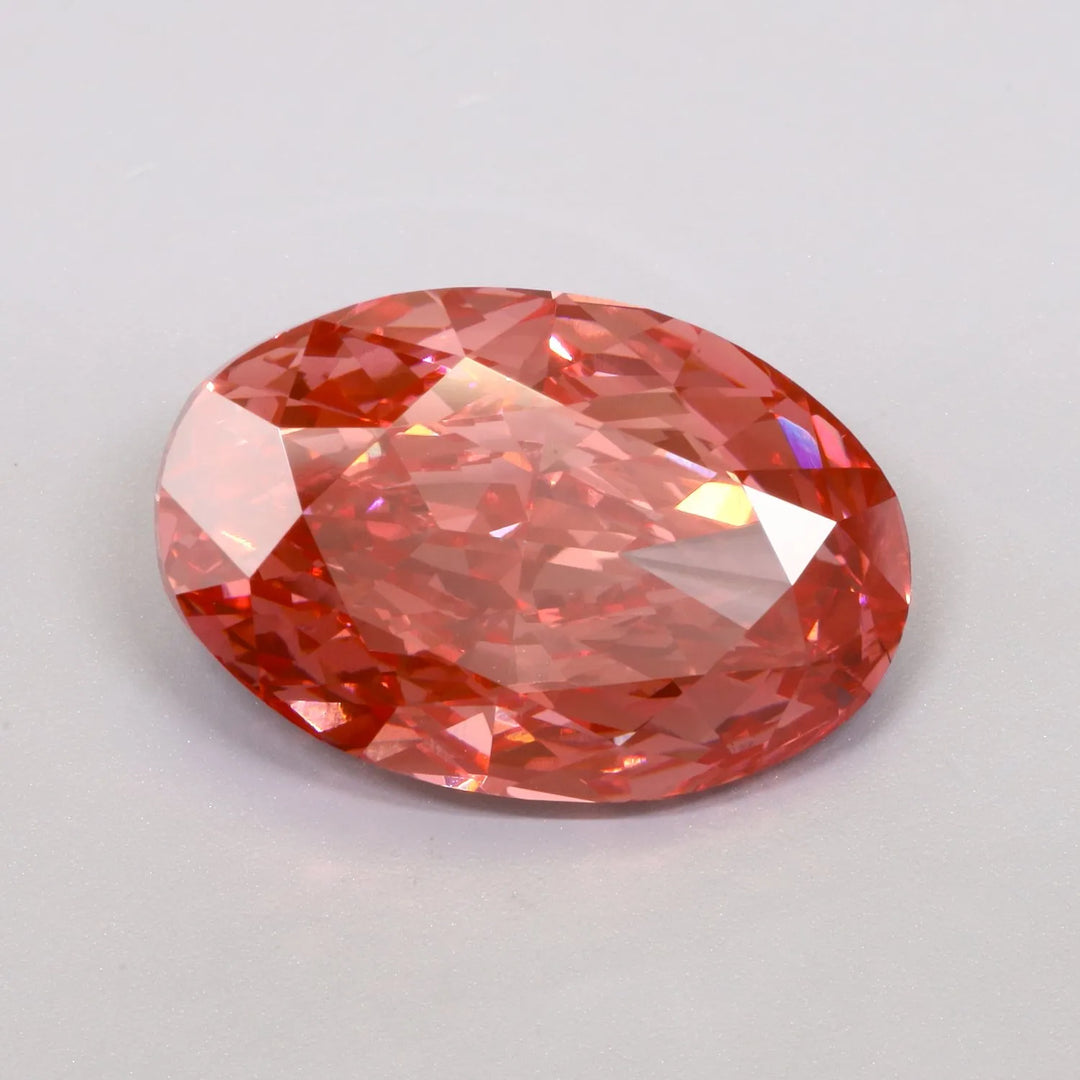 10.04ct Oval Lab Grown Diamond (Colour Fancy Vivid Red, Clarity VS2, IGI Certified)