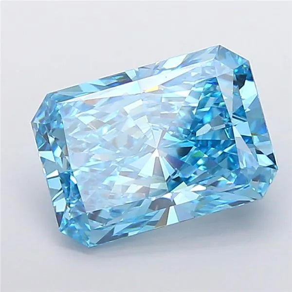 10.04ct Radiant Lab Grown Diamond (Colour Fancy Vivid Blue, Clarity VVS2, IGI Certified)