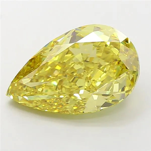 10.05ct Pear Lab Grown Diamond (Colour Fancy Vivid Yellow, Clarity VVS2, IGI Certified)