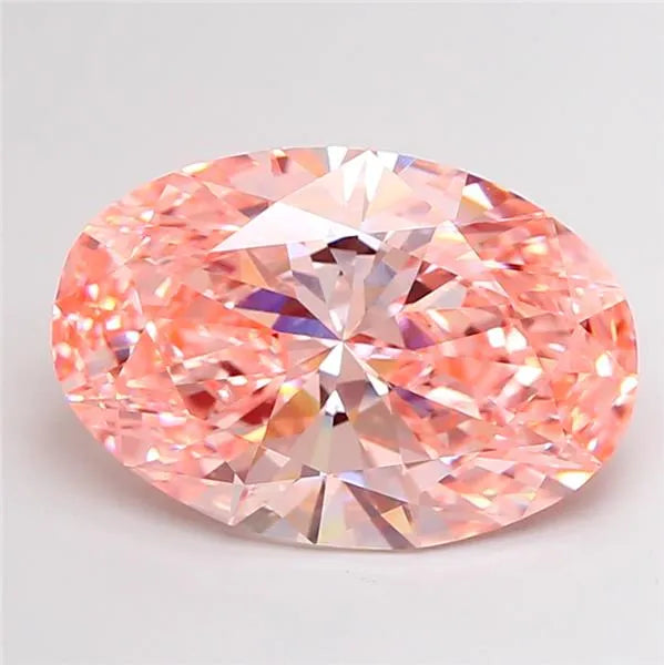 10.11ct Oval Lab Grown Diamond (Colour Fancy Vivid Pink, Clarity VVS2, IGI Certified)