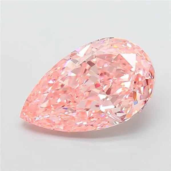 11.03ct Pear Lab Grown Diamond (Colour Fancy Vivid Pink, Clarity VVS2, IGI Certified)