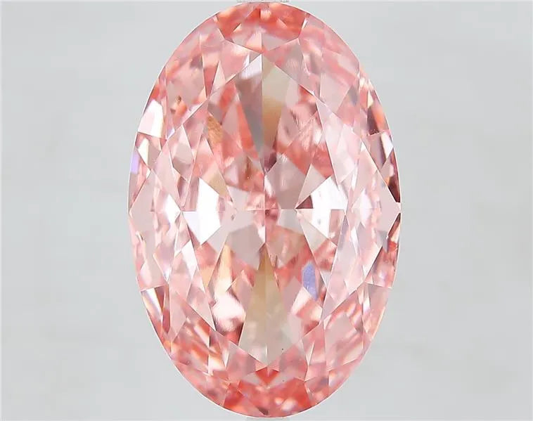 12.09ct Oval Lab Grown Diamond (Colour Fancy Vivid Pink, Clarity VVS2, IGI Certified)