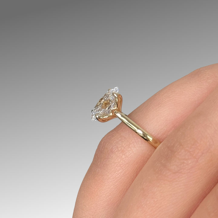 Megan Oval  Lab Created Diamond Engagement Ring