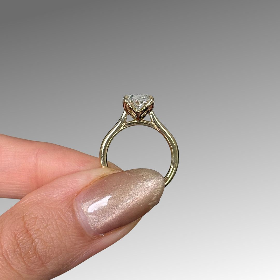 Megan Oval  Lab Created Diamond Engagement Ring