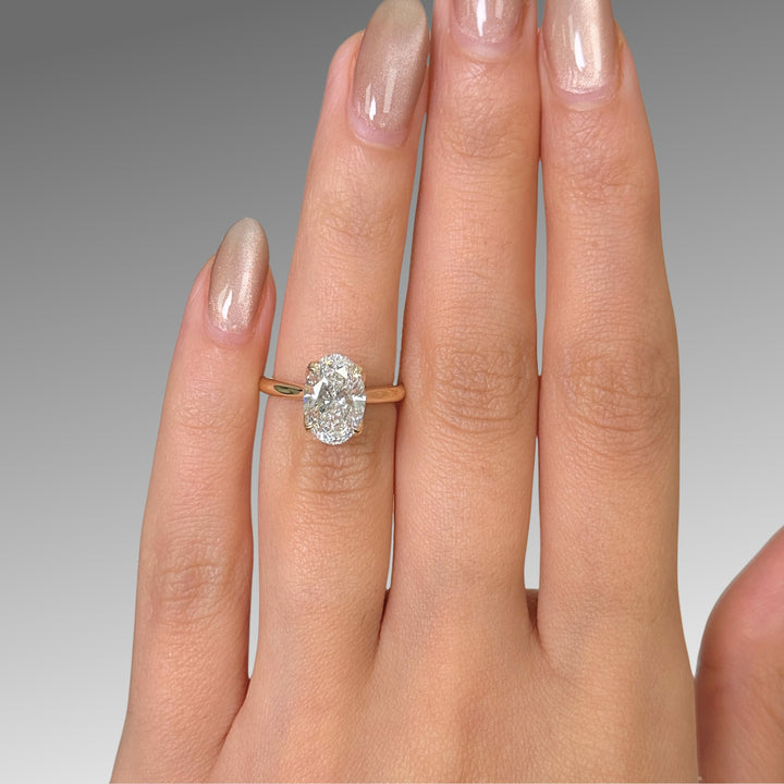 Megan Oval  Lab Created Diamond Engagement Ring
