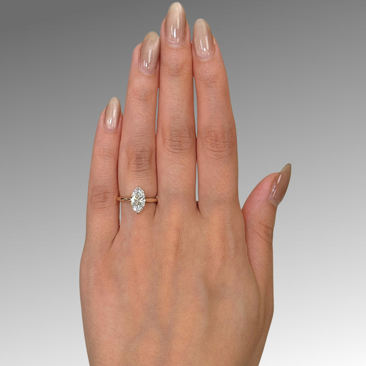 Nora Marquise Lab Created Diamond Engagement Ring