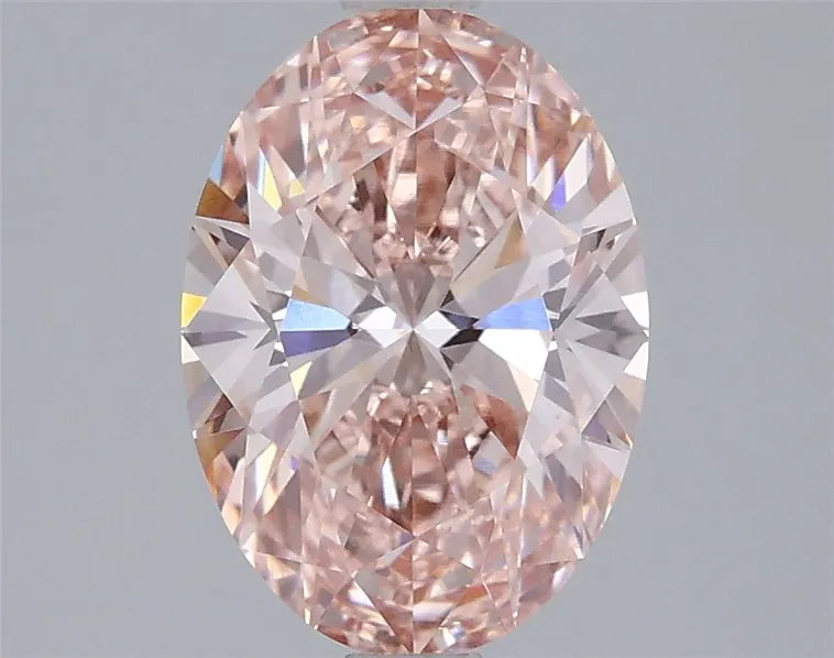 2.01ct Oval Lab Grown Diamond (Colour Fancy Vivid Pink, Clarity VVS2, IGI Certified)