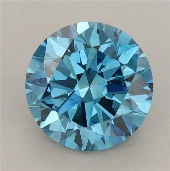 2.03ct Round Lab Grown Diamond (Colour Fancy Vivid Blue, Clarity SI1, Cut VG, IGI Certified)