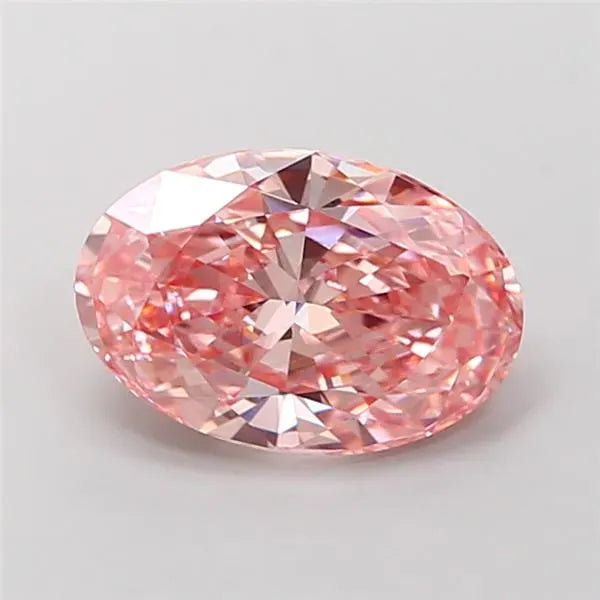 2.05ct Oval Lab Grown Diamond (Colour Fancy Vivid Pink, Clarity VVS1, IGI Certified)