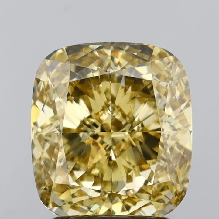 2.06ct Cushion modified Lab Grown Diamond (Colour Fancy Yellow, Clarity VS1, IGI Certified)