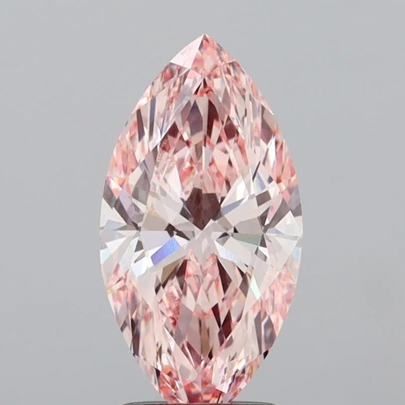 2.07ct Marquise Lab Grown Diamond (Colour Fancy Vivid Pink, Clarity VVS2, IGI Certified)