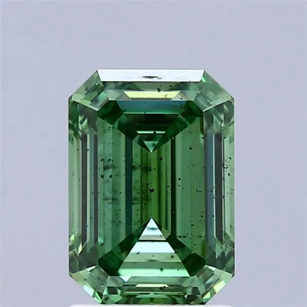 2.11ct Emerald Lab Grown Diamond (Colour Fancy Vivid Green, Clarity SI1, IGI Certified)