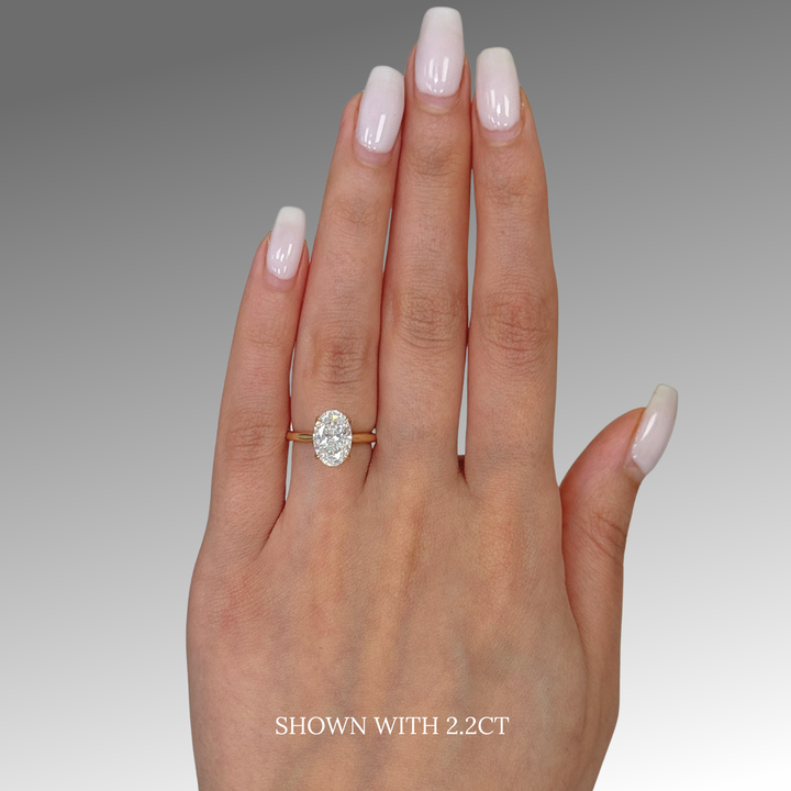 Nora Oval Lab Created Diamond Engagement Ring