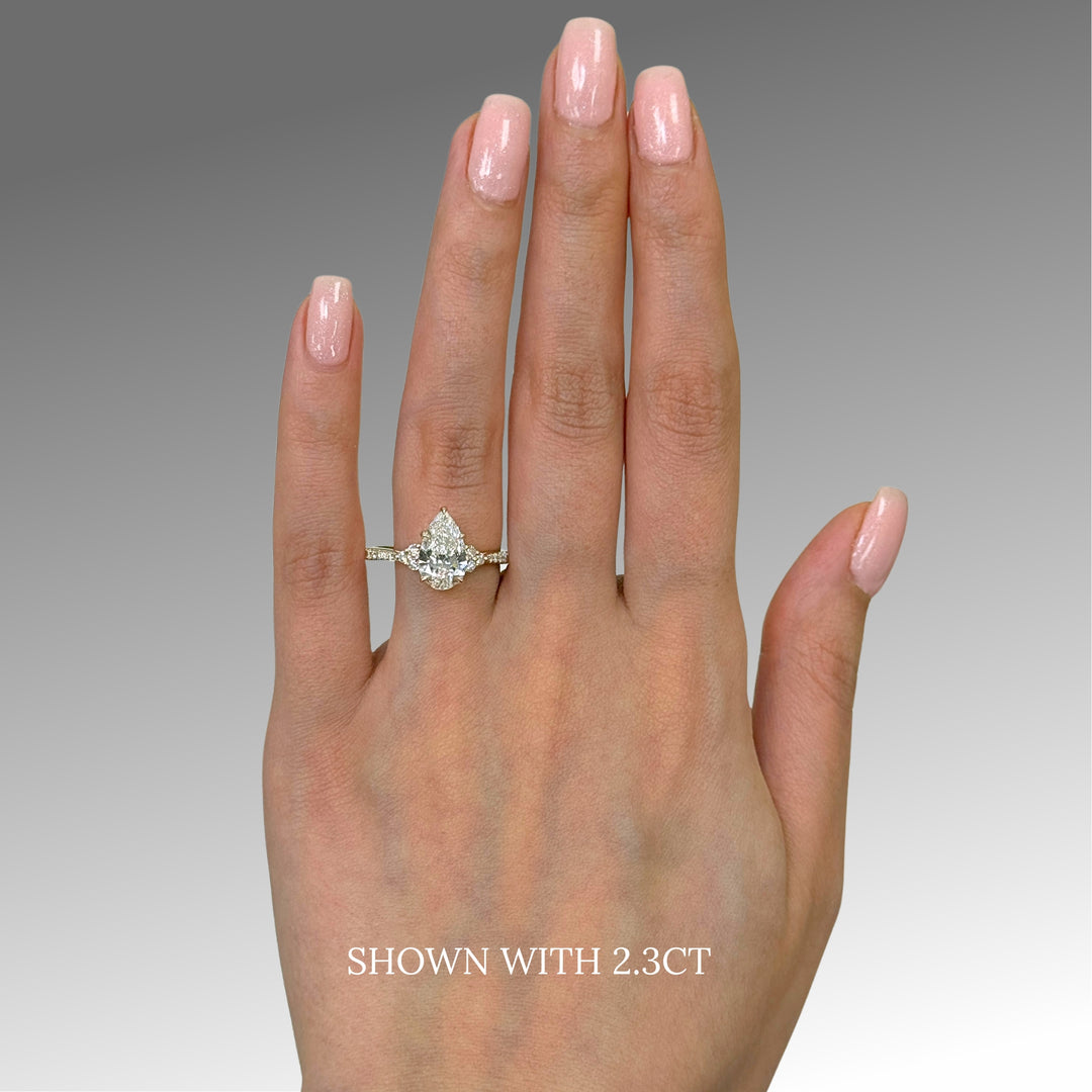 Olivia Pear Lab Created Diamond Engagement Ring