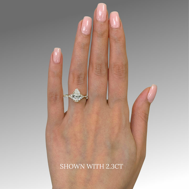 Olivia Pear Lab Created Diamond Engagement Ring