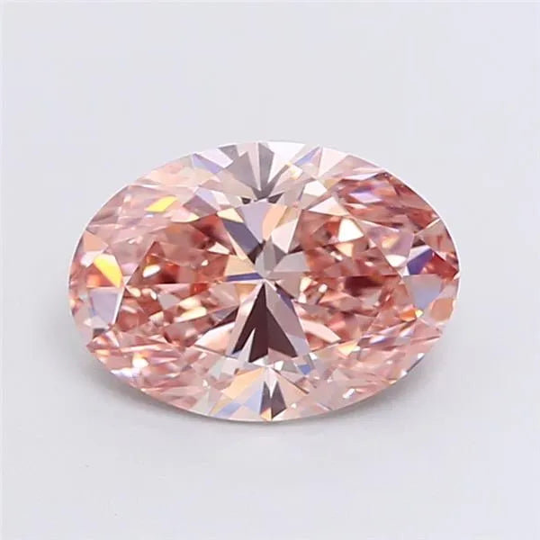 2.49ct Oval Lab Grown Diamond (Colour Fancy Intense Brownish Pink, Clarity VS1, Cut GD, IGI Certified)