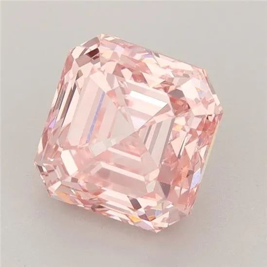 2.50ct Square emerald Lab Grown Diamond (Colour Fancy Intense Pink, Clarity VVS2, IGI Certified)