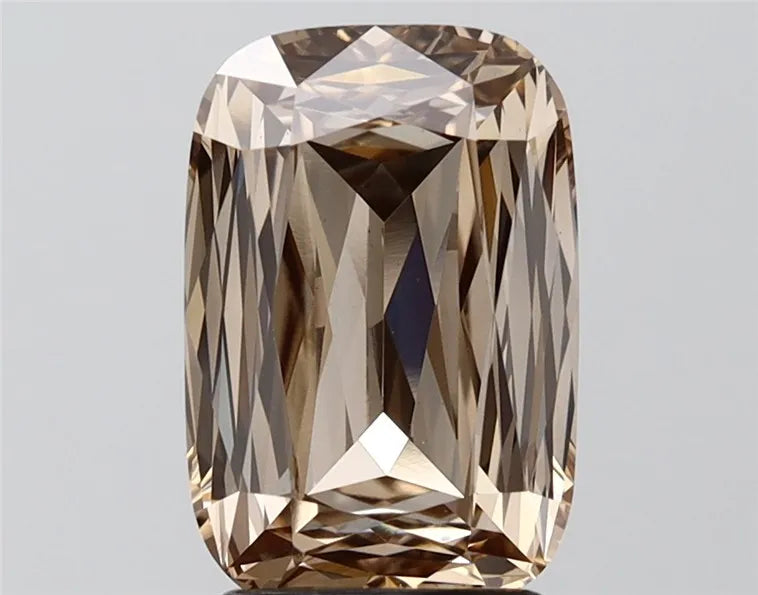 2.75ct Cushion modified Lab Grown Diamond (Colour Fancy Light Brown, Clarity VVS2, IGI Certified)