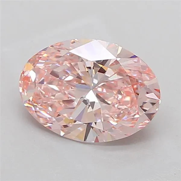 2.92ct Oval Lab Grown Diamond (Colour Fancy Intense Pink, Clarity VVS2, IGI Certified)