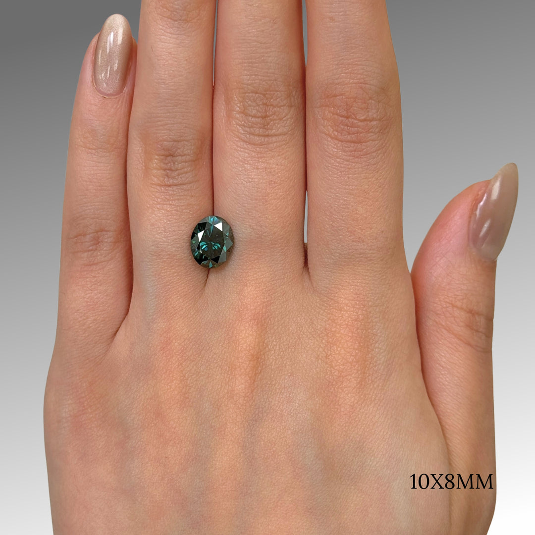 8x10mm ( DEW 3ct) oval green moissanite