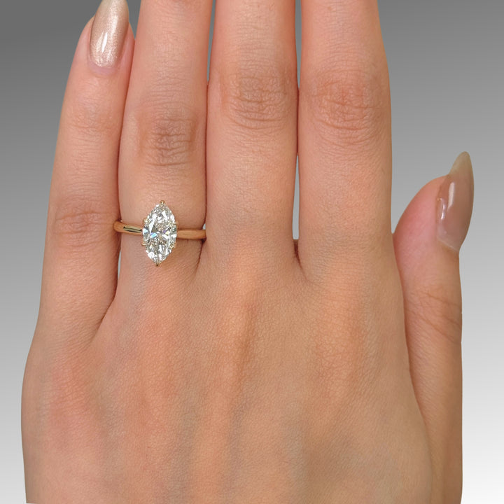 Nora Marquise Lab Created Diamond Engagement Ring