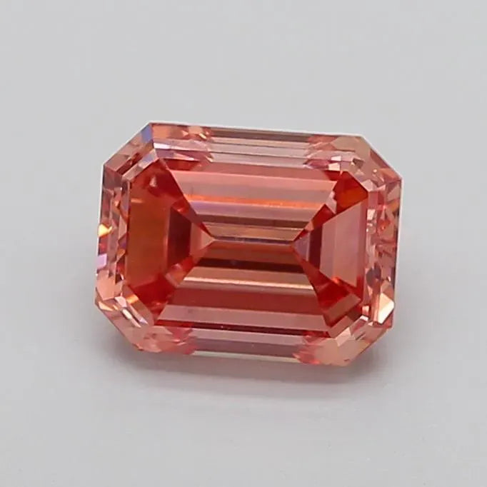 3.00ct Emerald Lab Grown Diamond (Colour Fancy Pinkish Brown, Clarity VS2, IGI Certified)