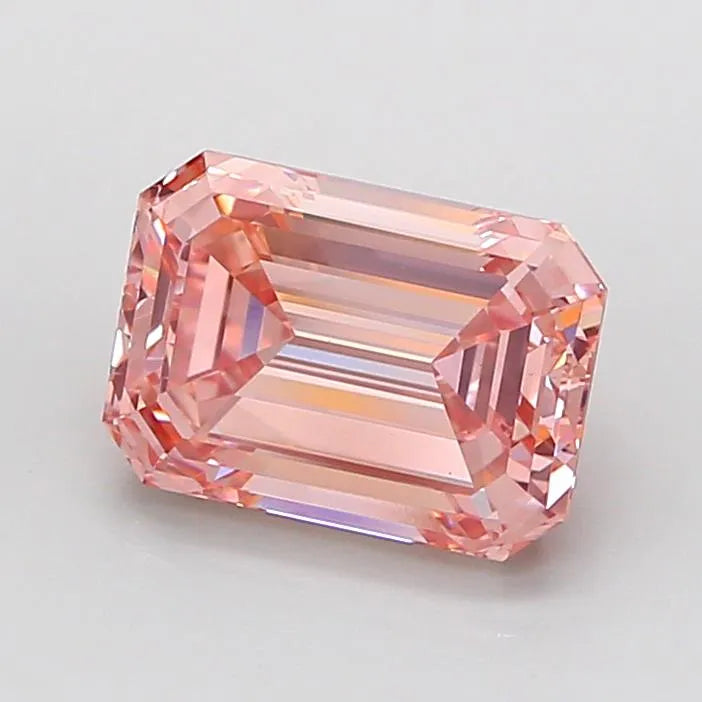 3.01ct Emerald Lab Grown Diamond (Colour Fancy Intense Pink, Clarity VS1, IGI Certified)