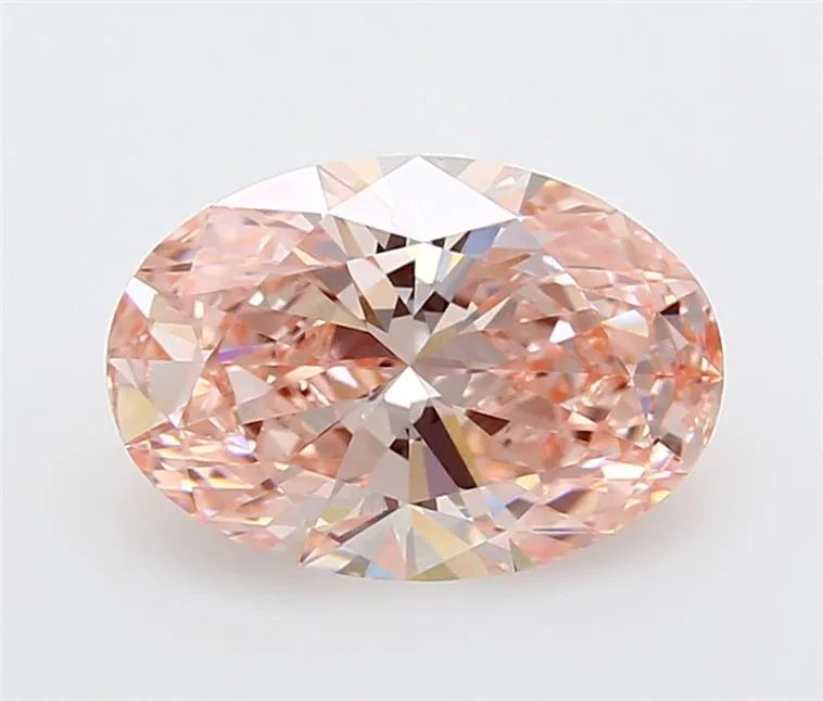 3.04ct Oval Lab Grown Diamond (Colour Fancy Vivid Pink, Clarity VVS2, IGI Certified)