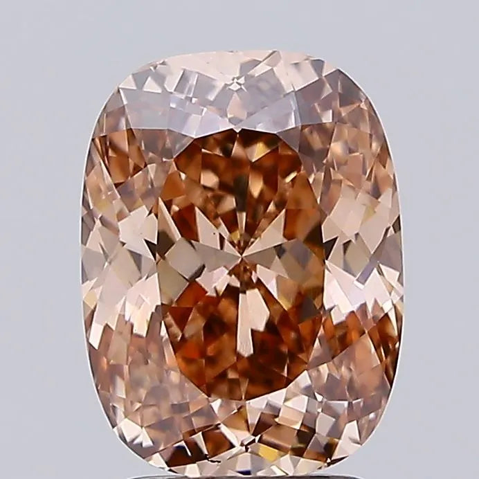3.06ct Cushion modified Lab Grown Diamond (Colour Fancy Brown, Clarity VS1, IGI Certified)