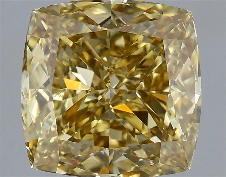 3.08ct Cushion modified Lab Grown Diamond (Colour Fancy Intense Yellow, Clarity VS2, IGI Certified)