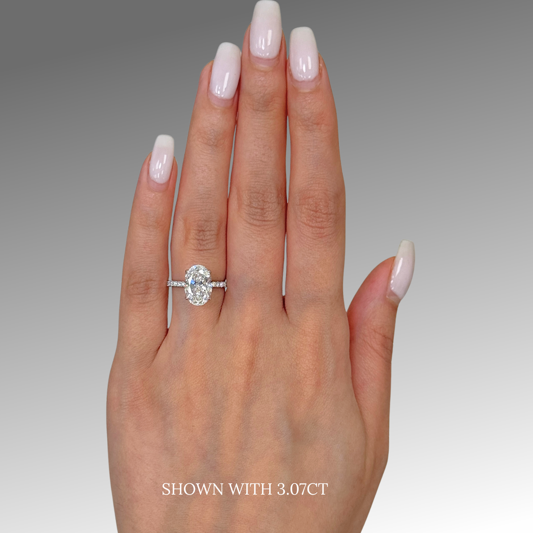 Cathy Oval Lab Created Diamond Engagement Ring
