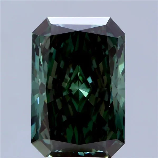 4.05ct Radiant Lab Grown Diamond (Colour Fancy Deep Green, Clarity VS1, IGI Certified)