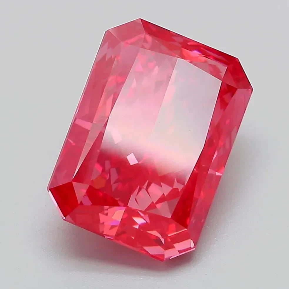 4.07ct Radiant Lab Grown Diamond (Colour Fancy Vivid Red, Clarity VS2, IGI Certified)