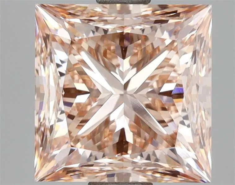 4.16ct Princess Lab Grown Diamond (Colour Fancy Intense Pink, Clarity VVS2, IGI Certified)