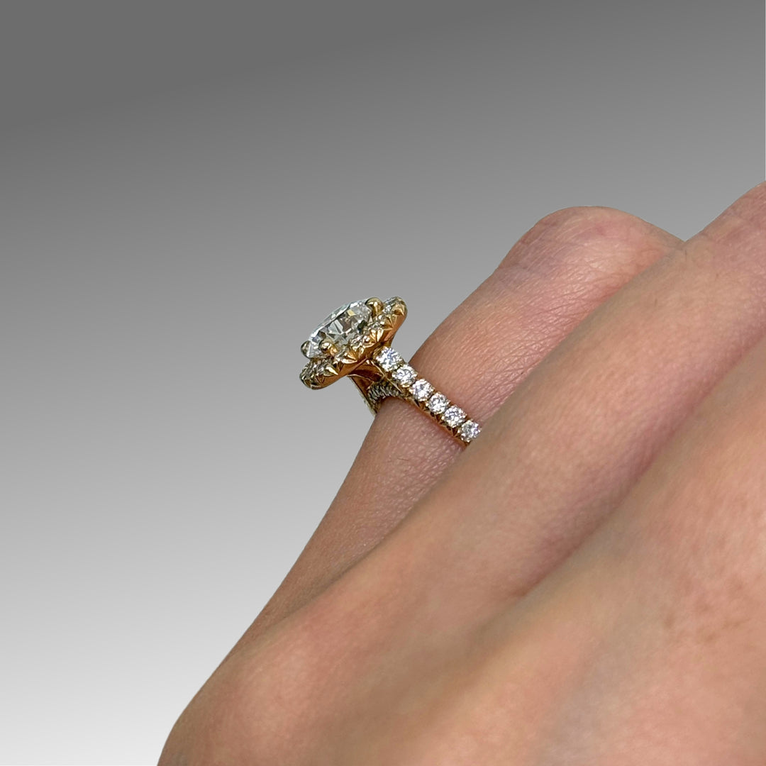 Ready to Ship  Lily 1.05ct D/VVS2 Round Lab-Created Diamond Engagement Ring