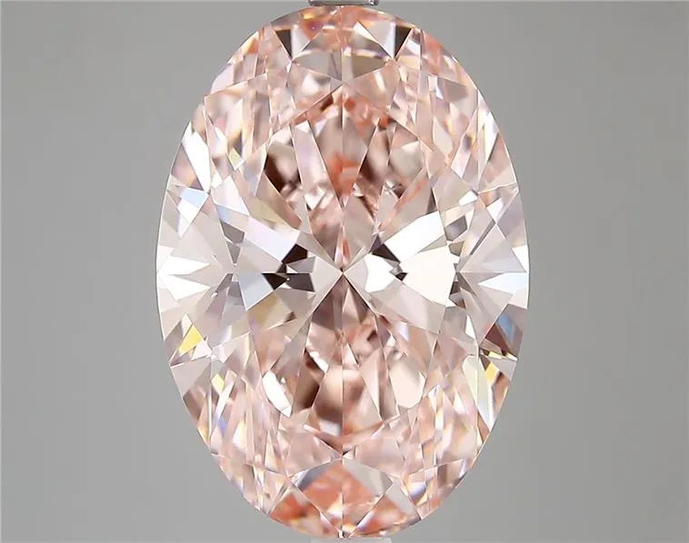 5.00ct Oval Lab Grown Diamond (Colour Fancy Vivid Pink, Clarity VVS2, IGI Certified)