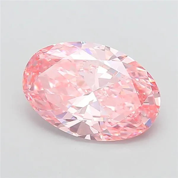 5.01ct Oval Lab Grown Diamond (Colour Fancy Vivid Pink, Clarity VVS2, IGI Certified)