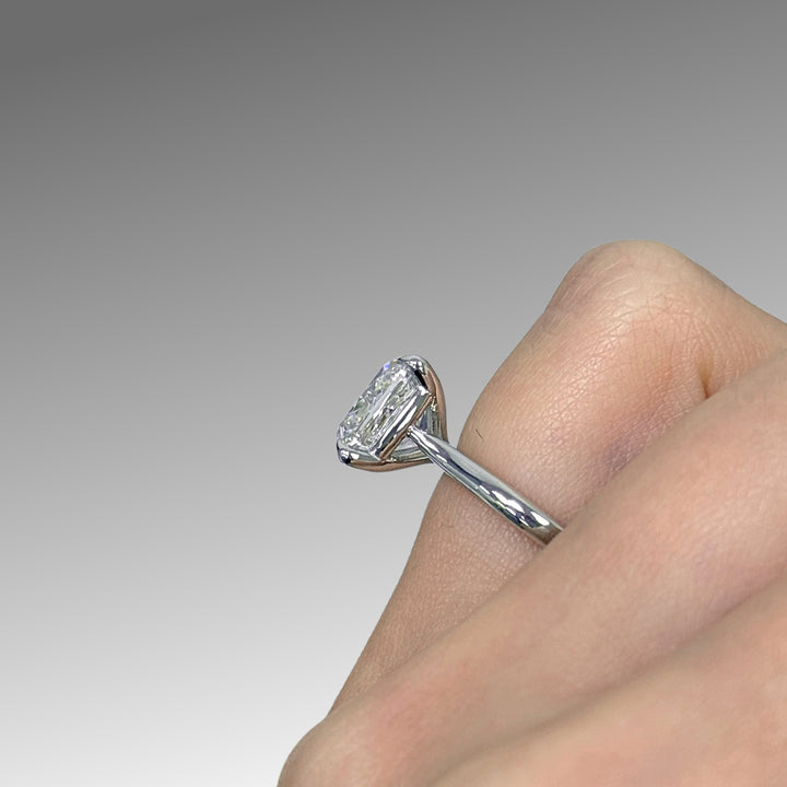 Ready to Ship Chloe 5.08ct E/VVS2 Square Cushion Cut Lab-Created Diamond Engagement Ring in Platinum