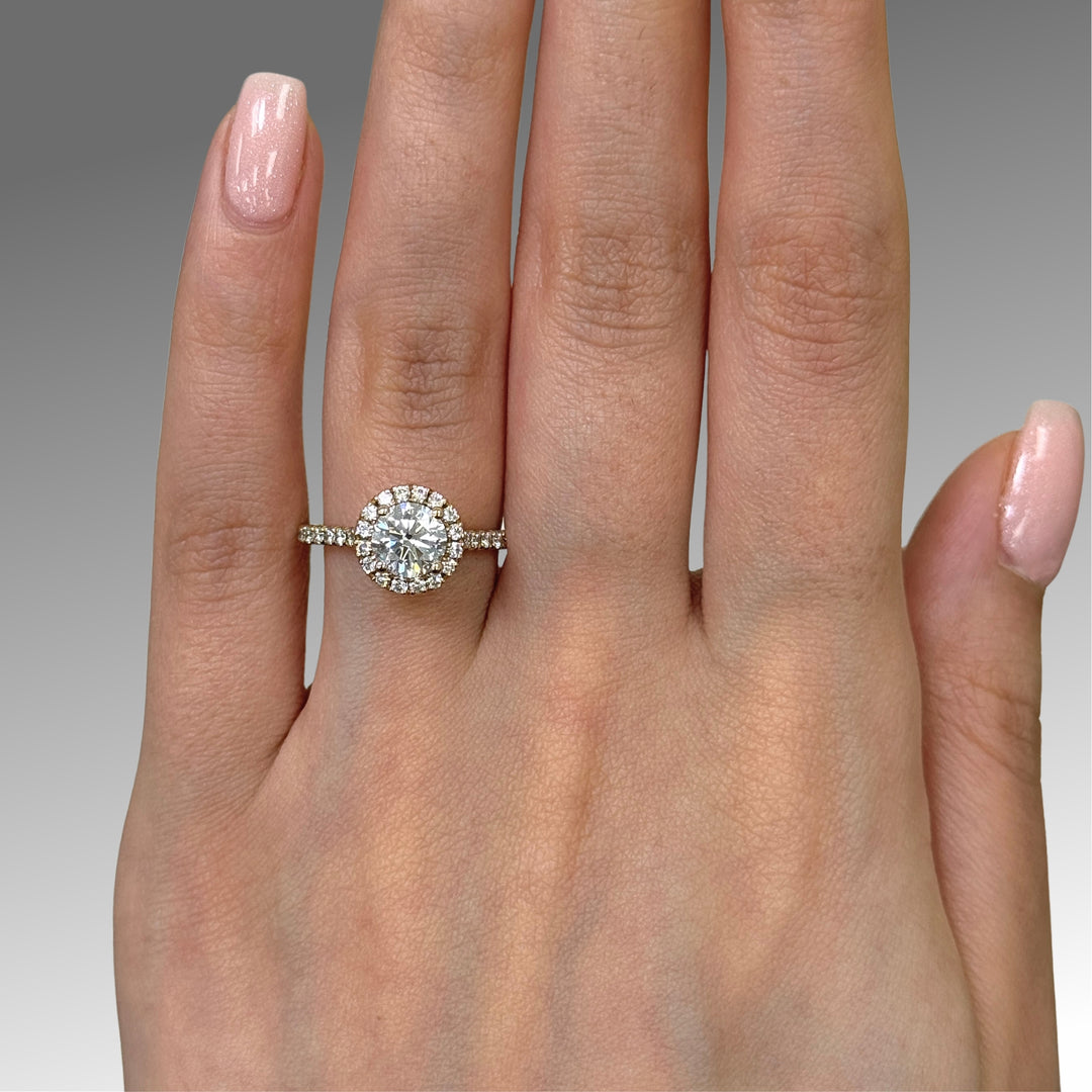 Ready to Ship  Lily 1.05ct D/VVS2 Round Lab-Created Diamond Engagement Ring