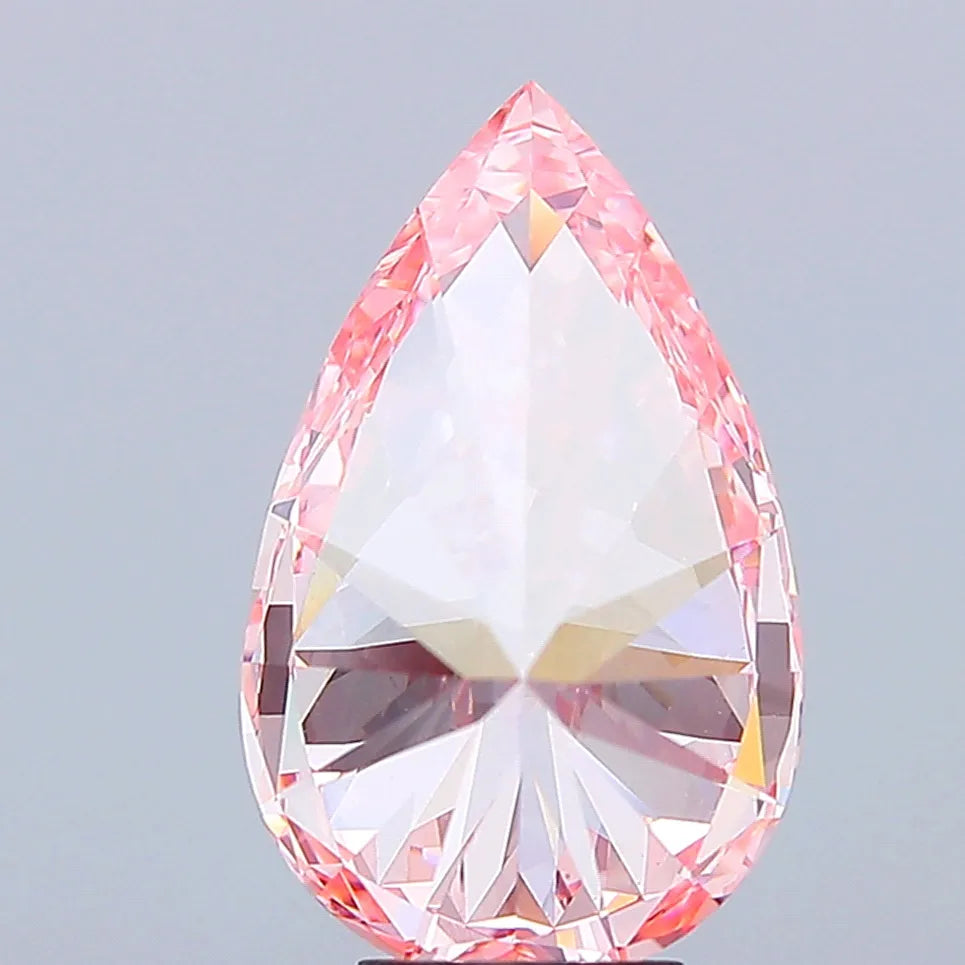 6.00ct Pear Lab Grown Diamond (Colour Fancy Vivid Pink, Clarity VVS2, IGI Certified)